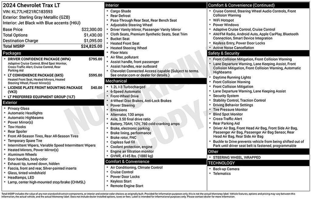 Used 2024 Chevrolet Trax LT w/ Driver Confidence Package image 7