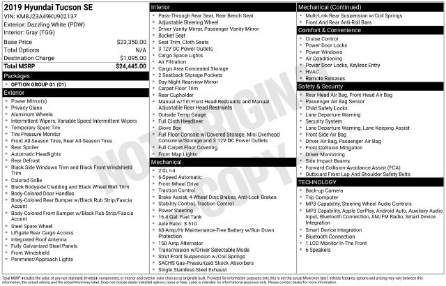 Used 2019 Hyundai Tucson SE FWD image 49