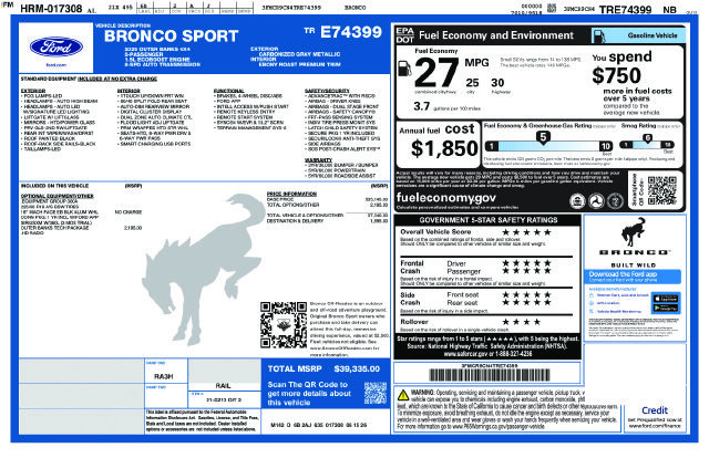 New 2026 Ford Bronco Sport Outer Banks w/ Outer Banks Tech Package+ AWD/4WD image 30