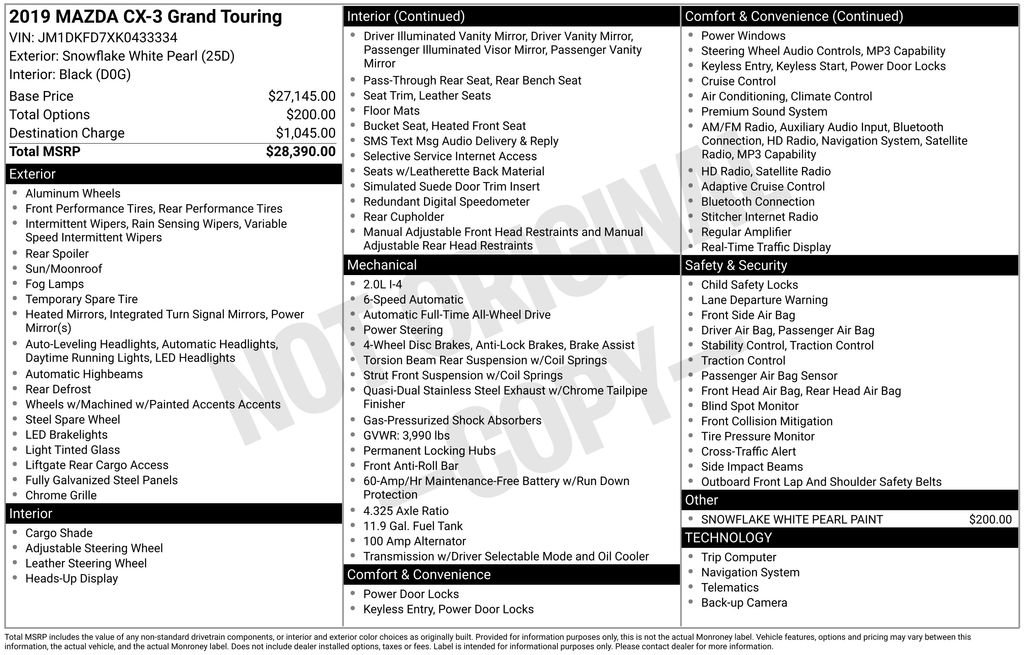 Used 2019 MAZDA CX-3 Grand Touring image 8