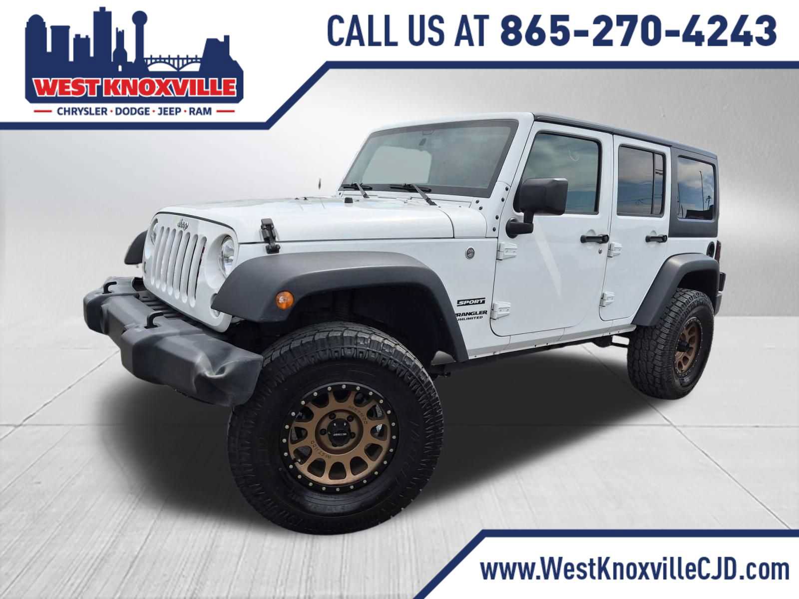 Certified 2017 Jeep Wrangler Unlimited Sport w/ Quick Order Package 24S AWD/4WD image 1