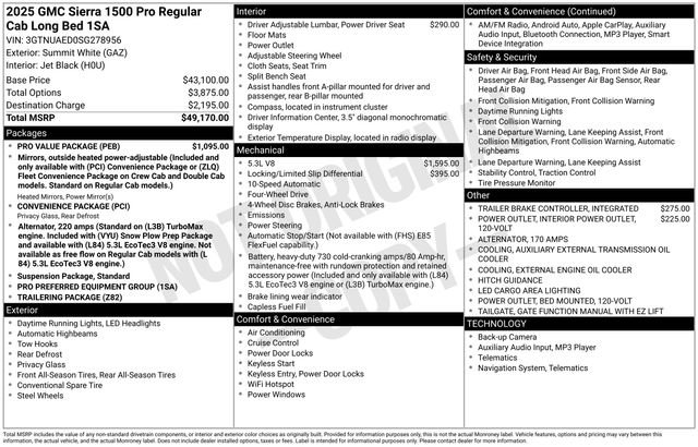 Used 2025 GMC Sierra 1500 Pro w/ Pro Value Package image 9