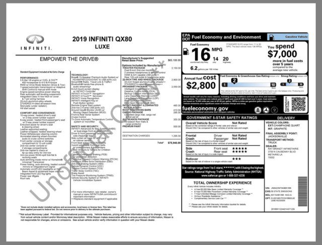 Used 2019 INFINITI QX80 Luxe w/ 22" Wheel Package image 25