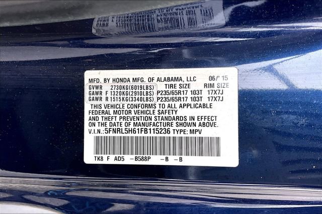 Used 2015 Honda Odyssey EX-L image 16