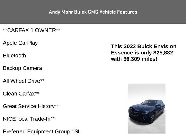 Used 2023 Buick Envision Essence AWD/4WD image 4