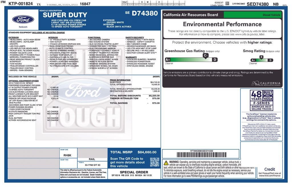 Certified 2025 Ford F250 Lariat w/ Tremor Off-Road Package AWD/4WD image 37