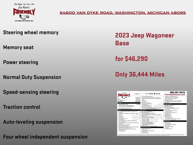 Used 2023 Jeep Wagoneer 4WD w/ Premium Group I image 6