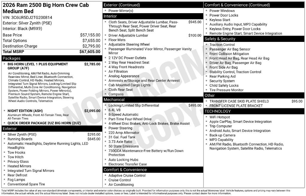 Used 2026 RAM 2500 Big Horn AWD/4WD image 23