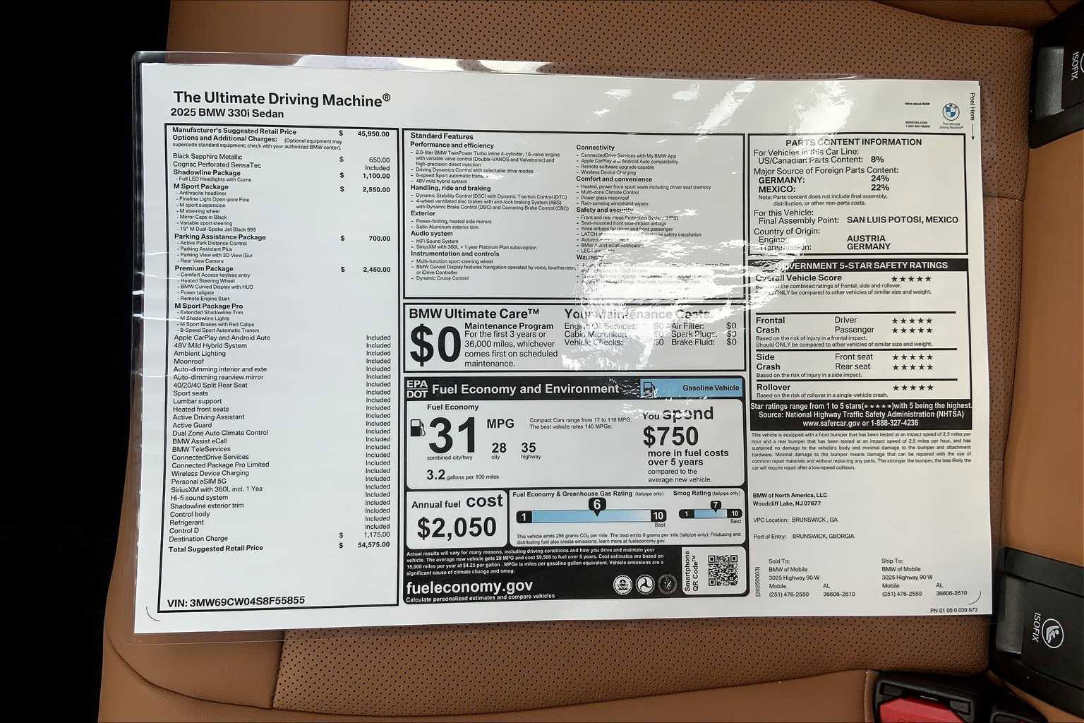 New 2025 BMW 330i Sedan w/ M Sport Package image 20