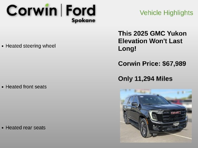 Used 2025 GMC Yukon Elevation AWD/4WD image 12