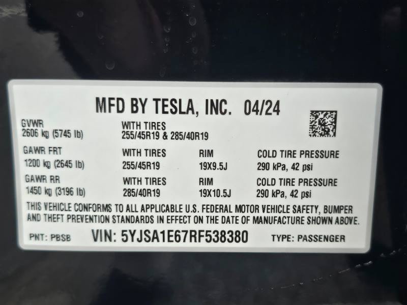 Used 2024 Tesla Model S Plaid AWD/4WD image 36