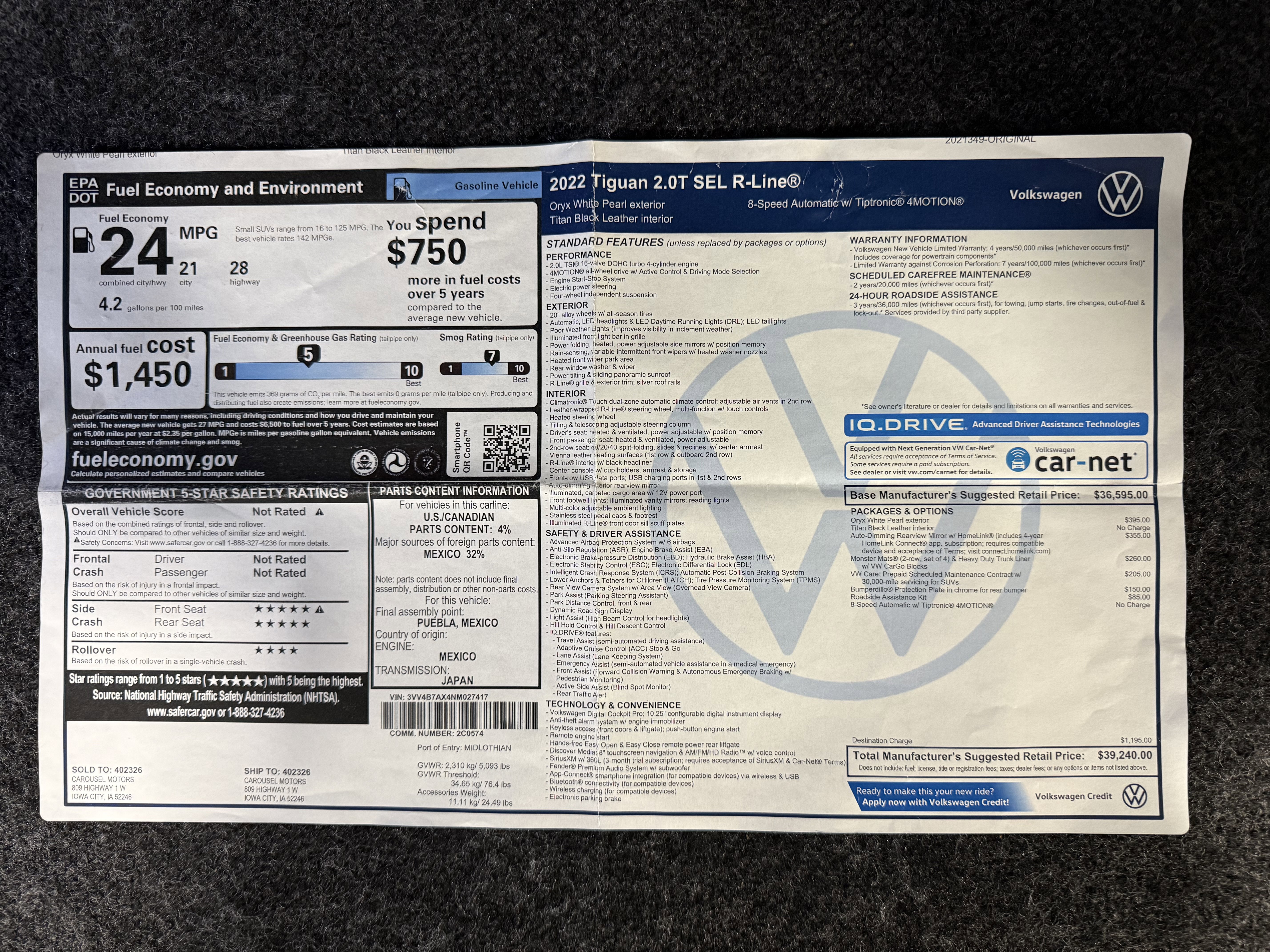 Used 2022 Volkswagen Tiguan SEL R-Line image 16