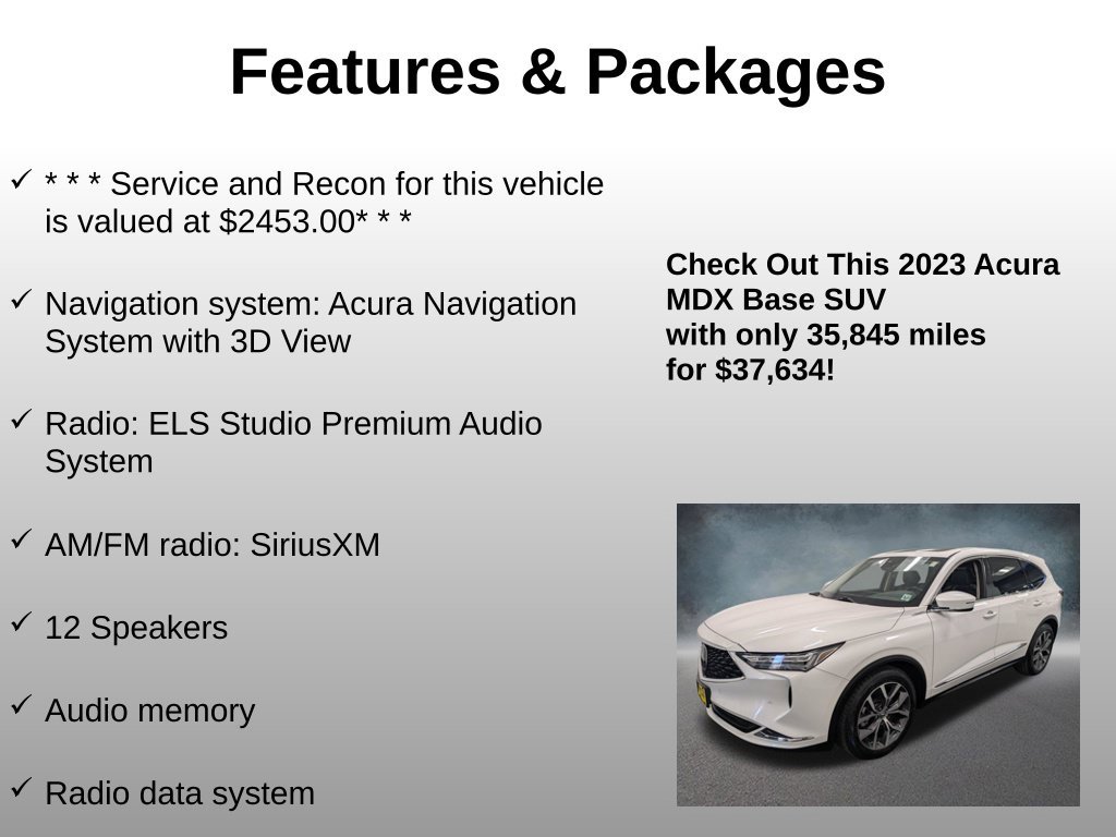 Used 2023 Acura MDX w/ Technology Package AWD/4WD image 8
