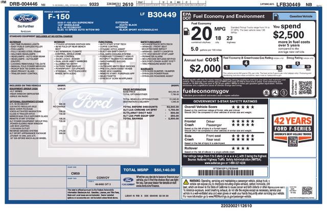 Used 2020 Ford F150 XLT w/ Equipment Group 302A Luxury AWD/4WD image 21