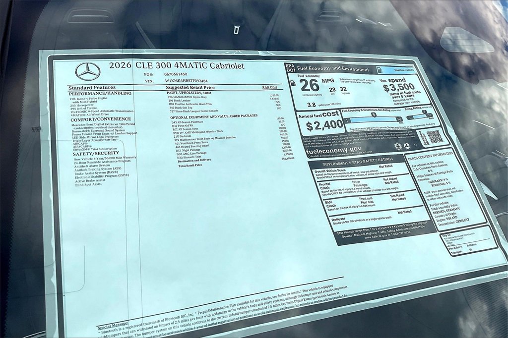 New 2026 Mercedes-Benz CLE 300 4MATIC Cabriolet image 12