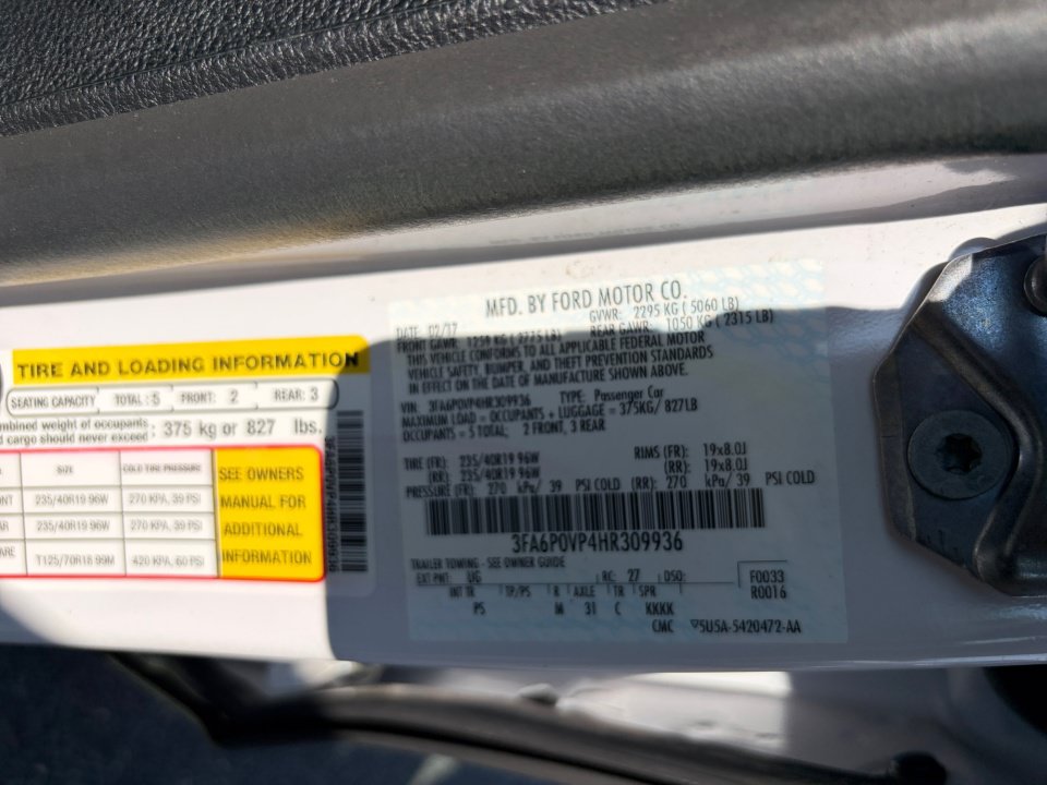 Used 2017 Ford Fusion Sport w/ Equipment Group 401A AWD/4WD image 39