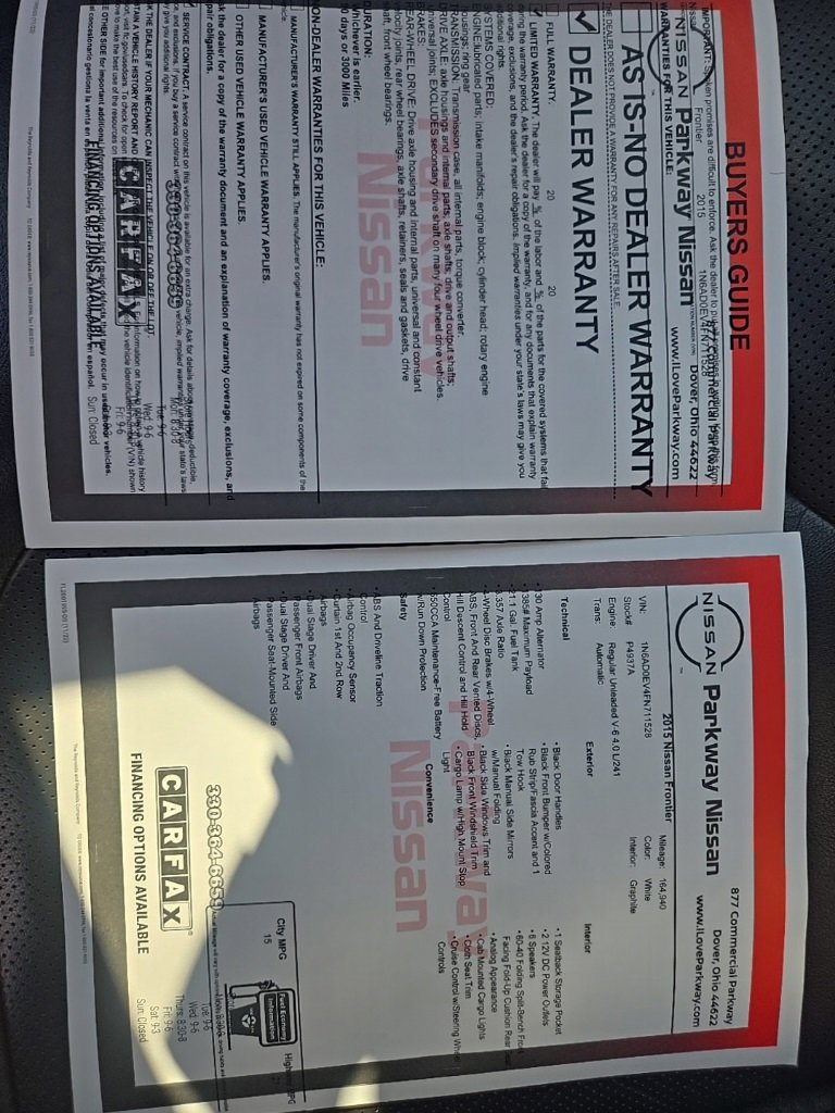 Used 2015 Nissan Frontier PRO-4X w/ Pro-4x Luxury Package image 42