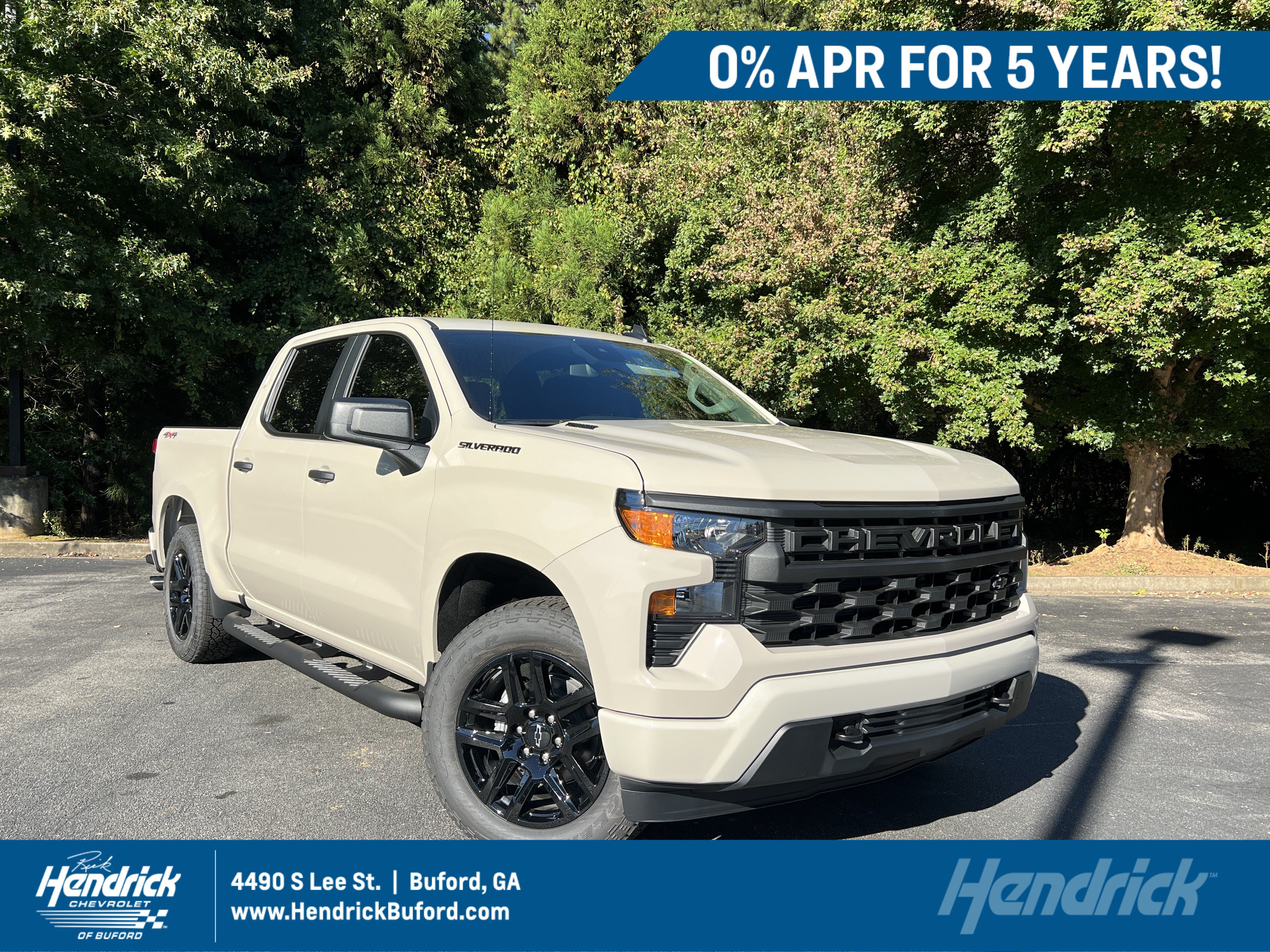 New 2026 Chevrolet Silverado 1500 Custom w/ Turbomax Blackout Package AWD/4WD image 1