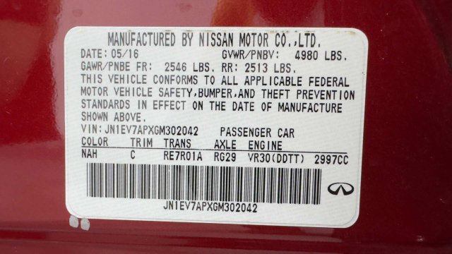 Used 2016 INFINITI Q50 3.0t Premium w/ 3.0T Premium Plus Package RWD image 34