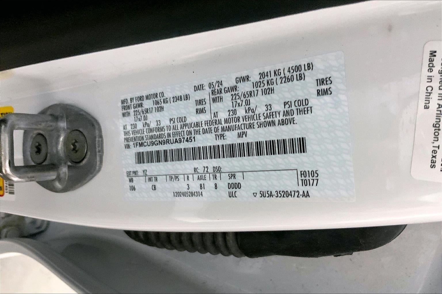 Used 2024 Ford Escape Active AWD/4WD image 30