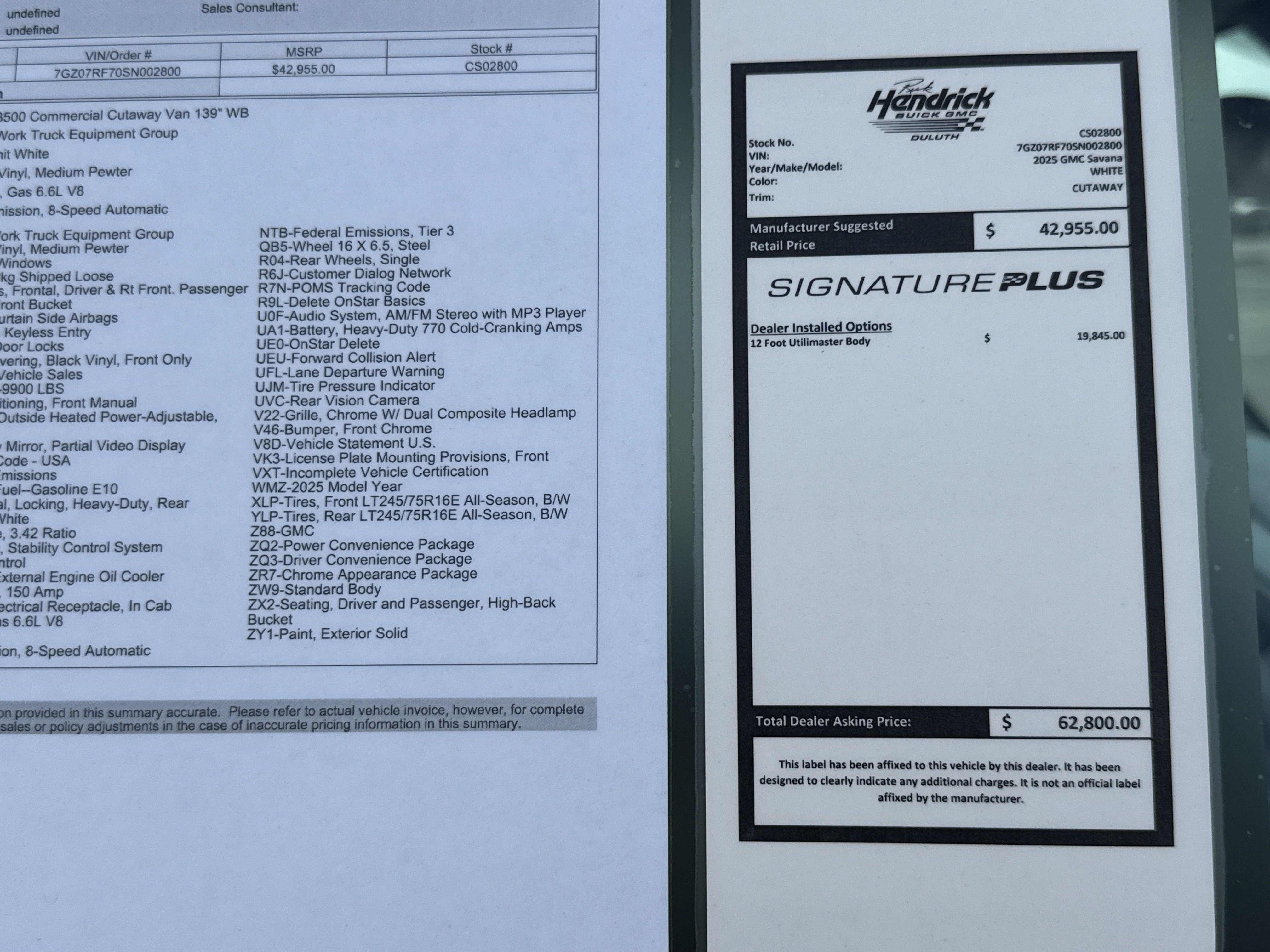 New 2025 GMC Savana 3500 w/ Power Convenience Package RWD image 33