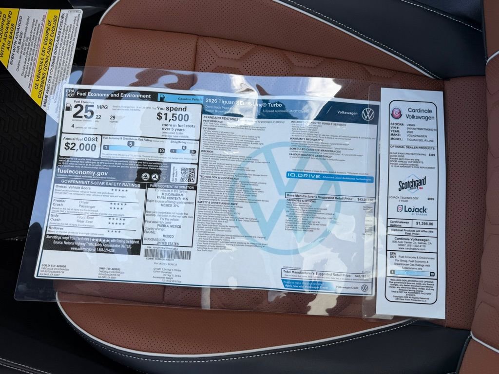 New 2026 Volkswagen Tiguan SEL R-Line AWD/4WD image 36