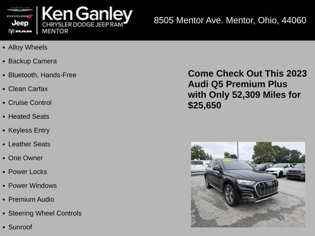 Used 2023 Audi Q5 2.0T Premium Plus w/ Premium Plus Package AWD/4WD image 5