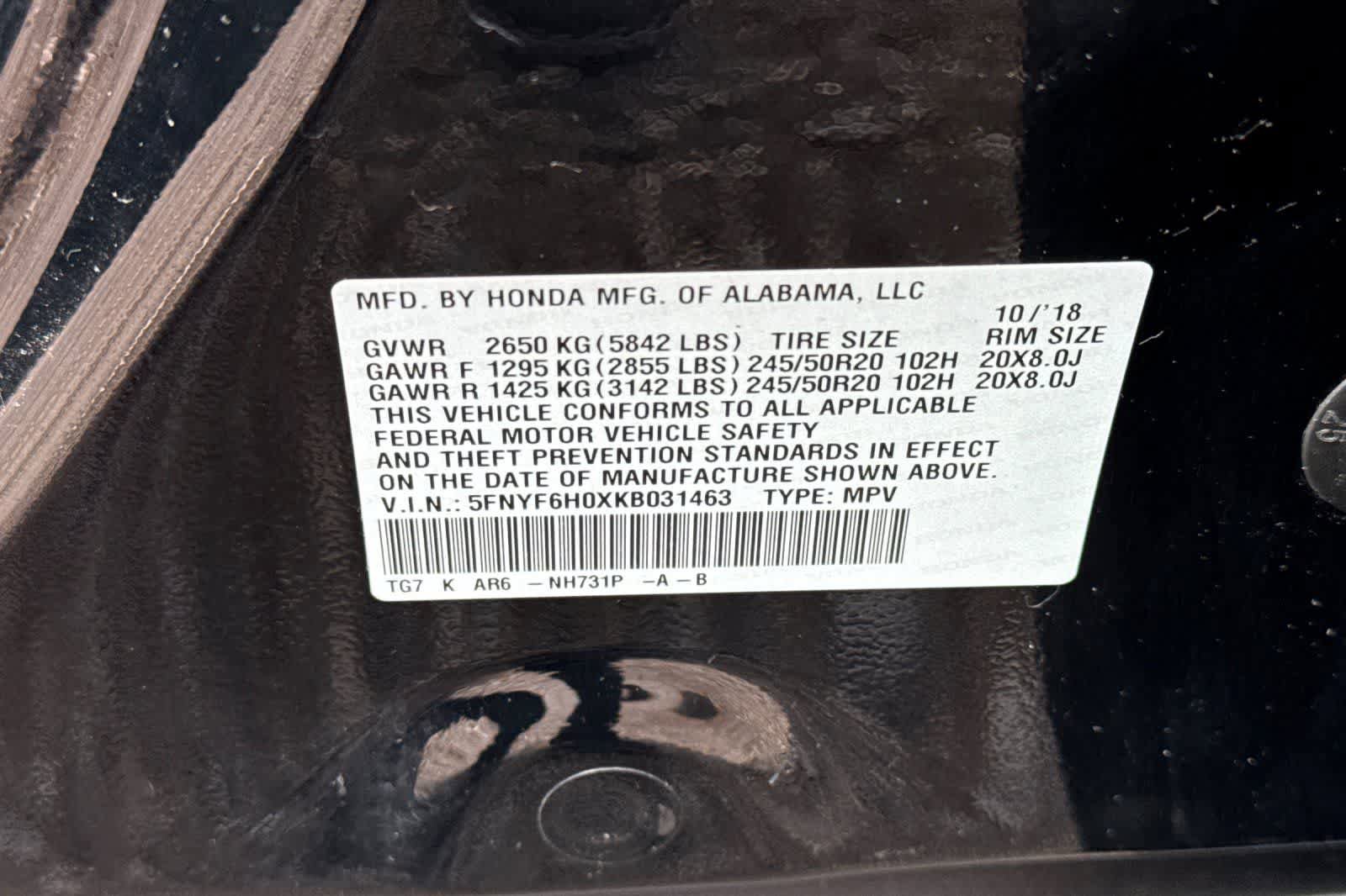 Used 2019 Honda Pilot Elite image 33