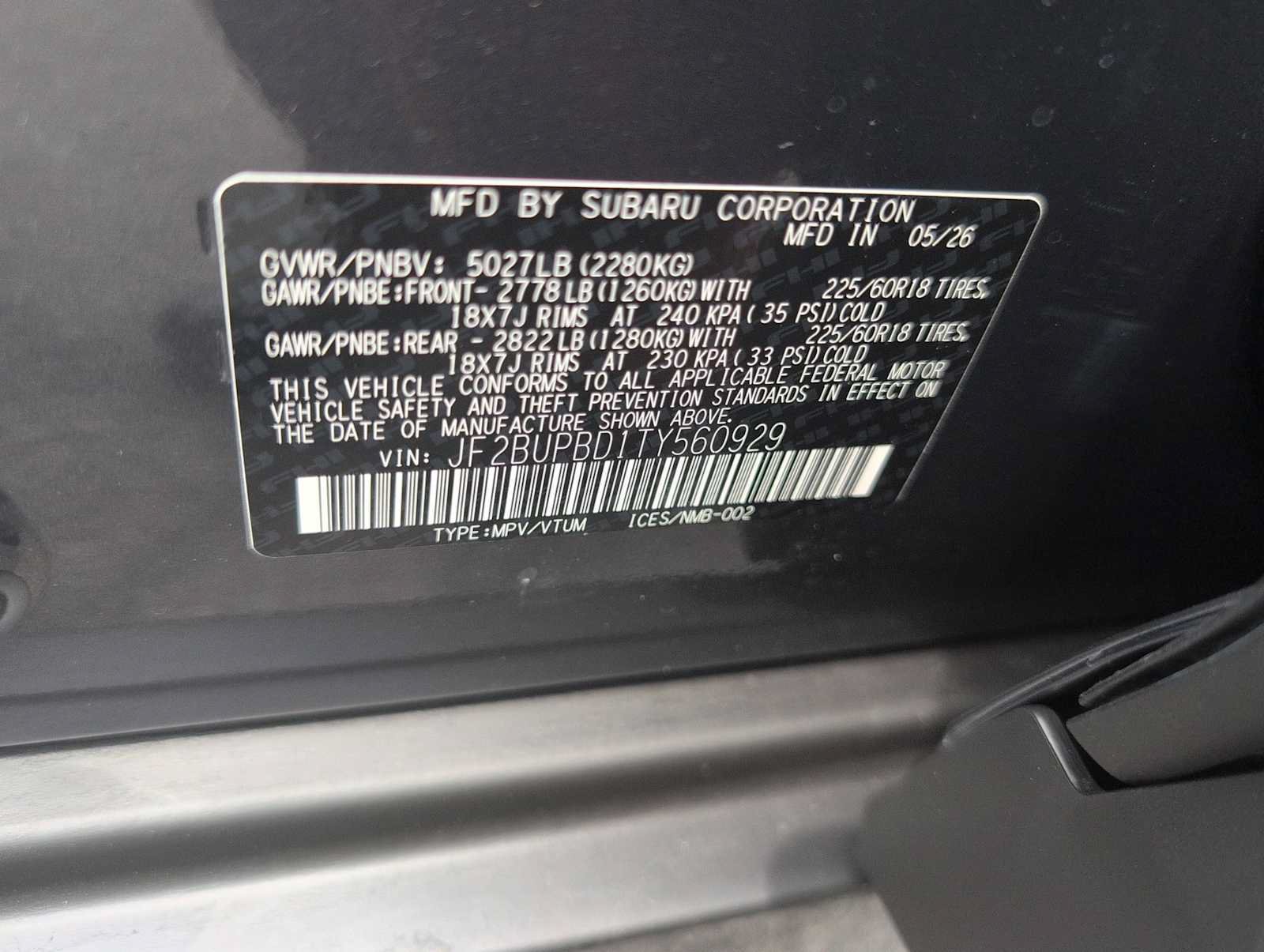 New 2026 Subaru Outback Premium AWD/4WD image 34