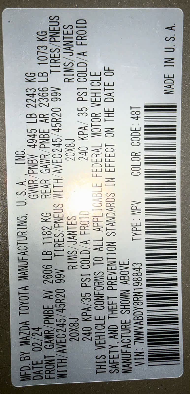 Certified 2024 MAZDA CX-50 AWD 2.5 Turbo w/ Weather Package image 20