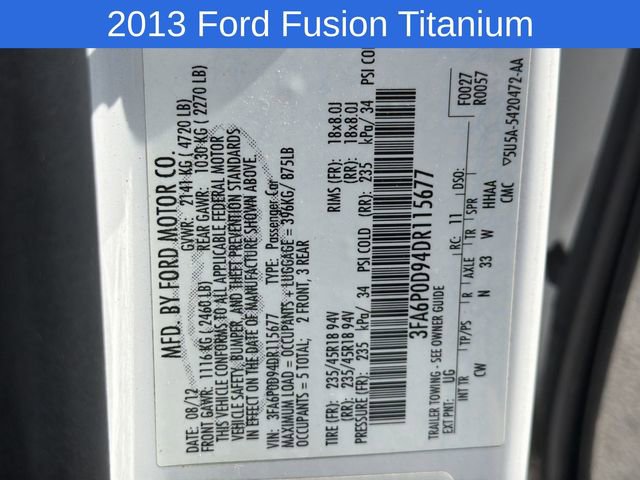 Used 2013 Ford Fusion Titanium AWD/4WD image 23