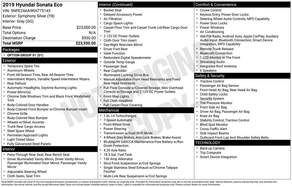 Used 2019 Hyundai Sonata ECO image 27