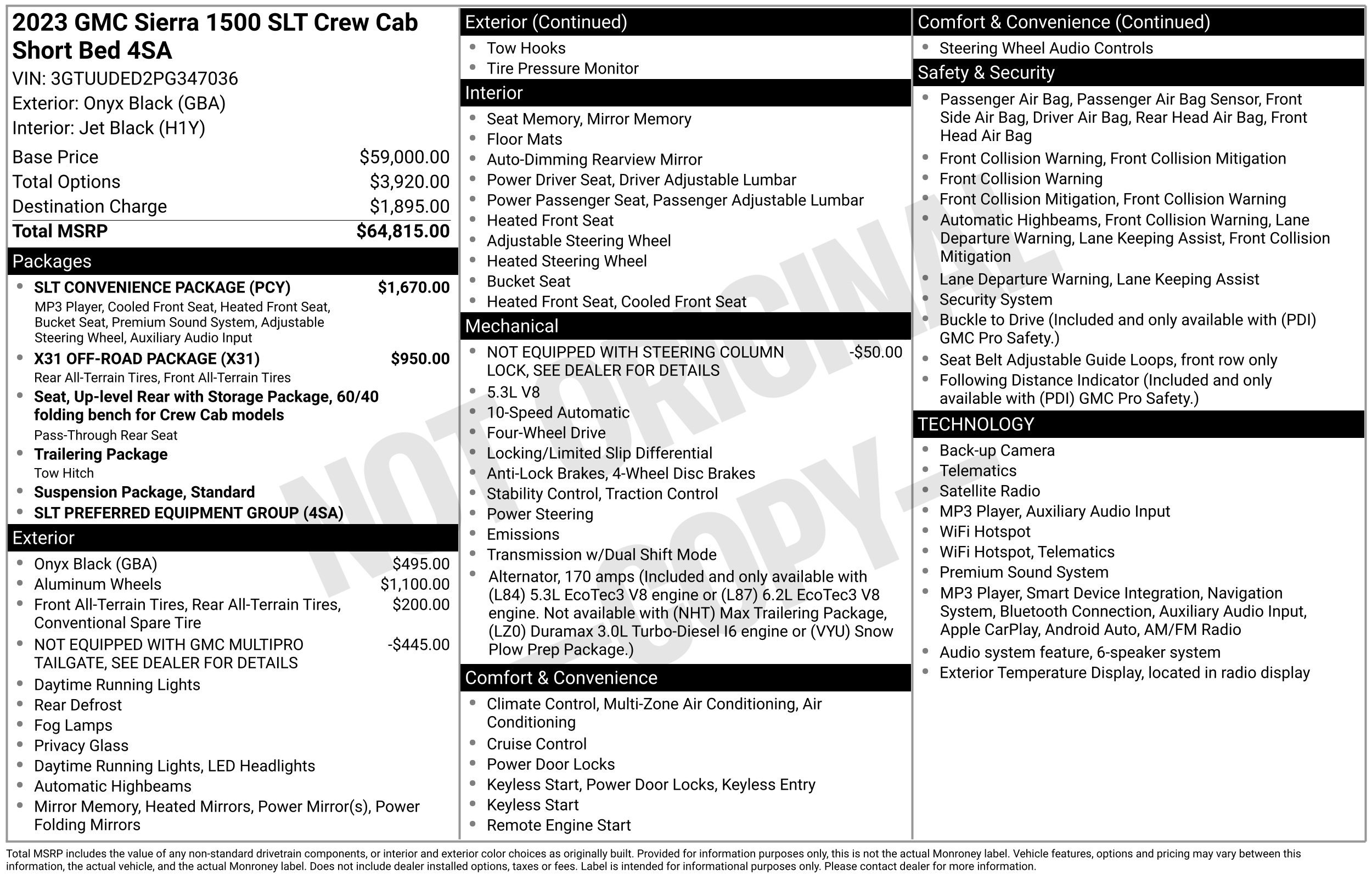 Used 2023 GMC Sierra 1500 SLT w/ SLT Convenience Package AWD/4WD image 2