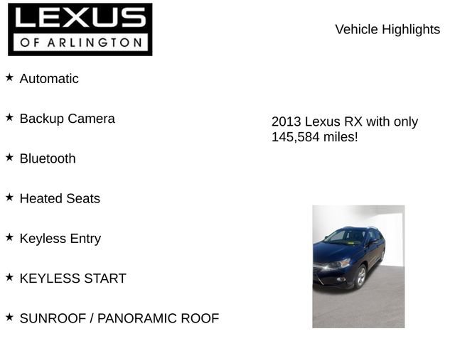 Used 2013 Lexus RX 350 FWD w/ Premium Pkg image 8