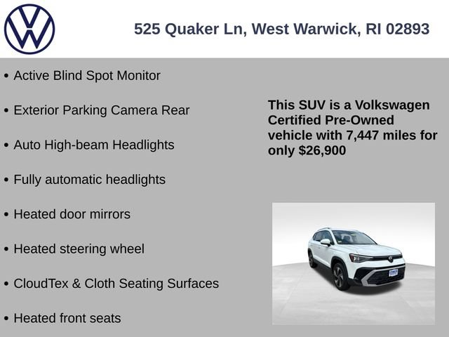Certified 2025 Volkswagen Taos SE w/ Panoramic Sunroof Package AWD/4WD image 13