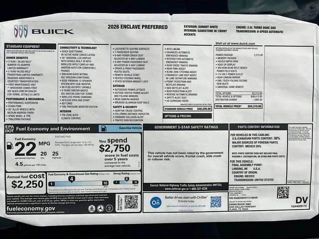 New 2026 Buick Enclave Preferred w/ Power Package FWD image 21