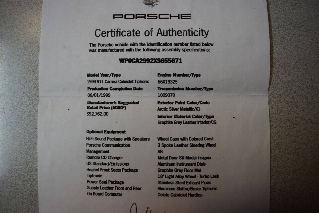 Used 1999 Porsche 911 Cabriolet image 7