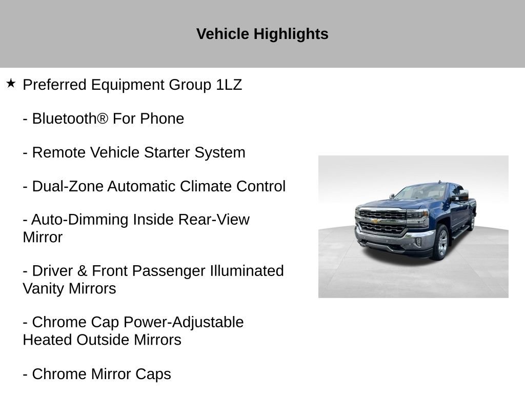 Used 2017 Chevrolet Silverado 1500 LTZ w/ LTZ Plus Package AWD/4WD image 27