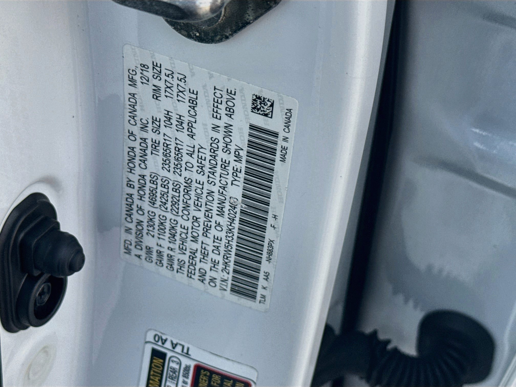 Certified 2019 Honda CR-V LX image 34