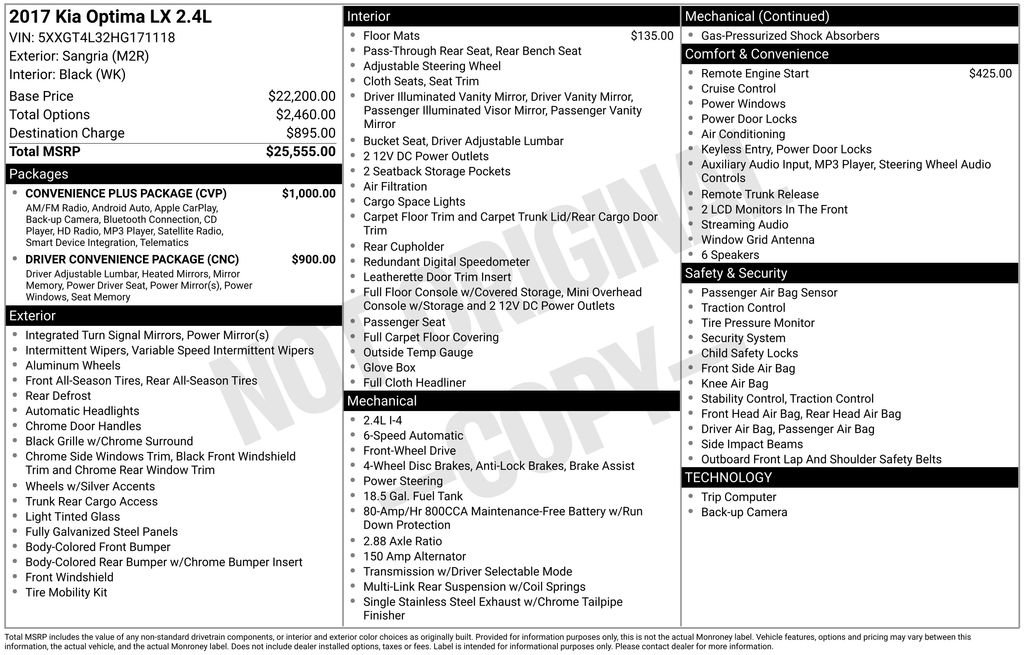 Used 2017 Kia Optima LX w/ Convenience Plus Package image 23