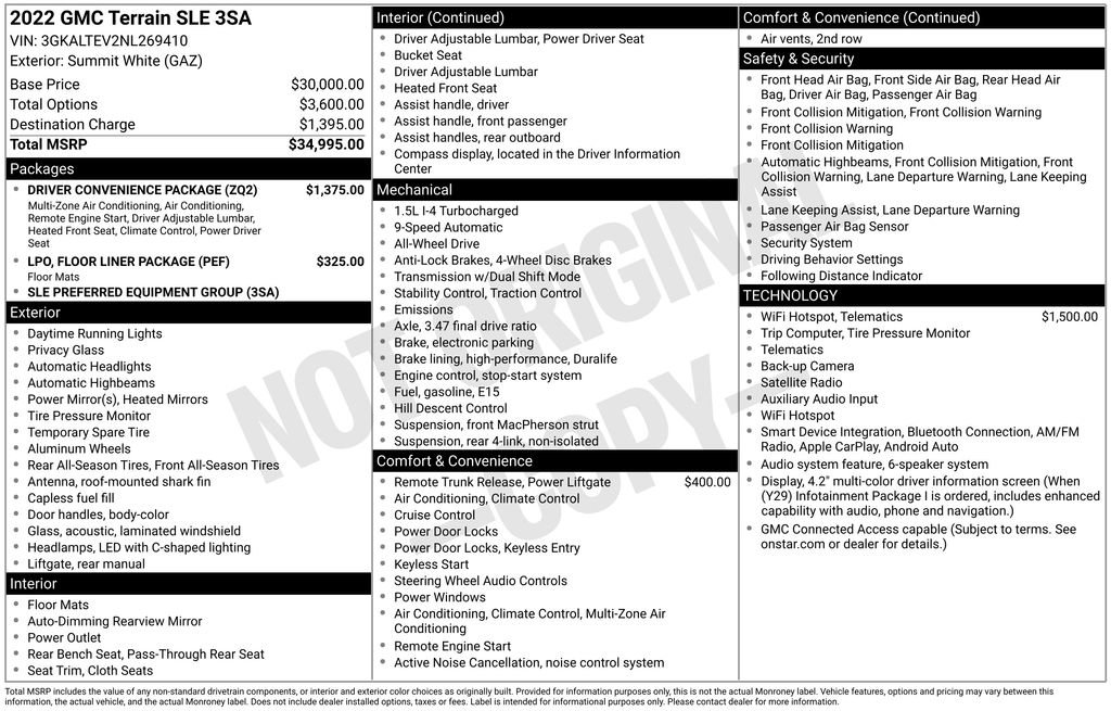 Used 2022 GMC Terrain SLE w/ Driver Convenience Package AWD/4WD image 35