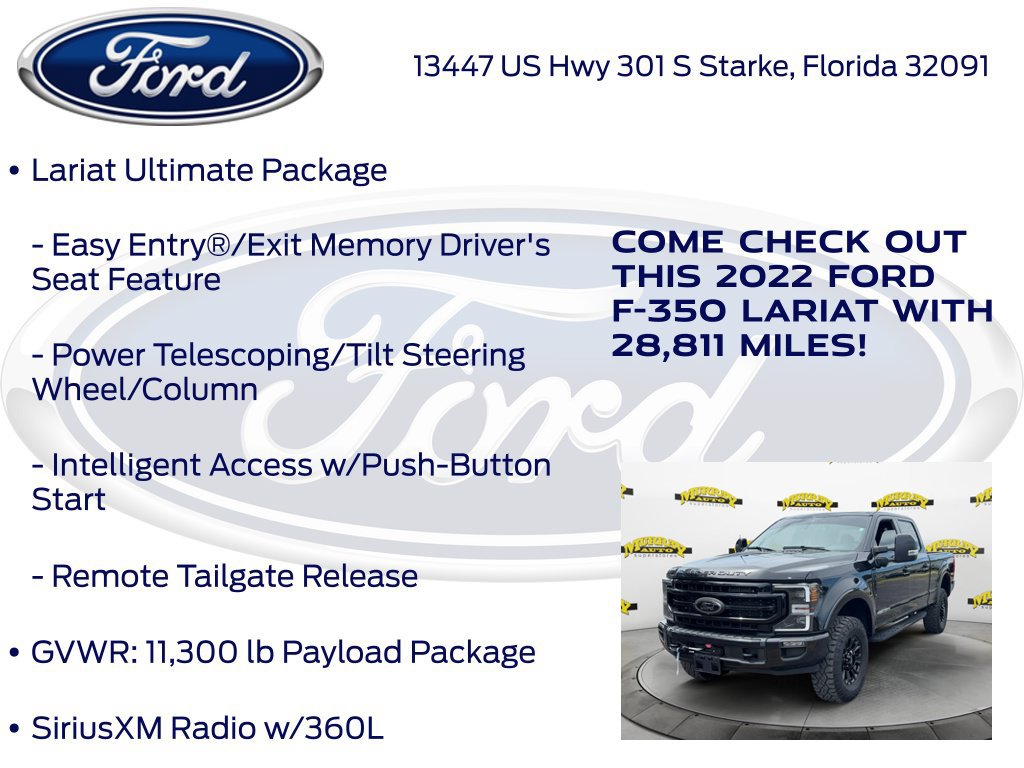 Certified 2022 Ford F350 Lariat w/ Tremor Off-Road Package AWD/4WD image 32