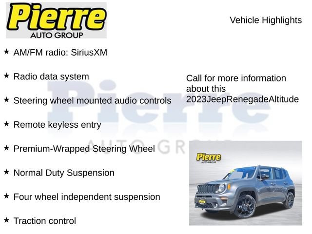 Used 2023 Jeep Renegade Altitude w/ Sun/Sound Group AWD/4WD image 15
