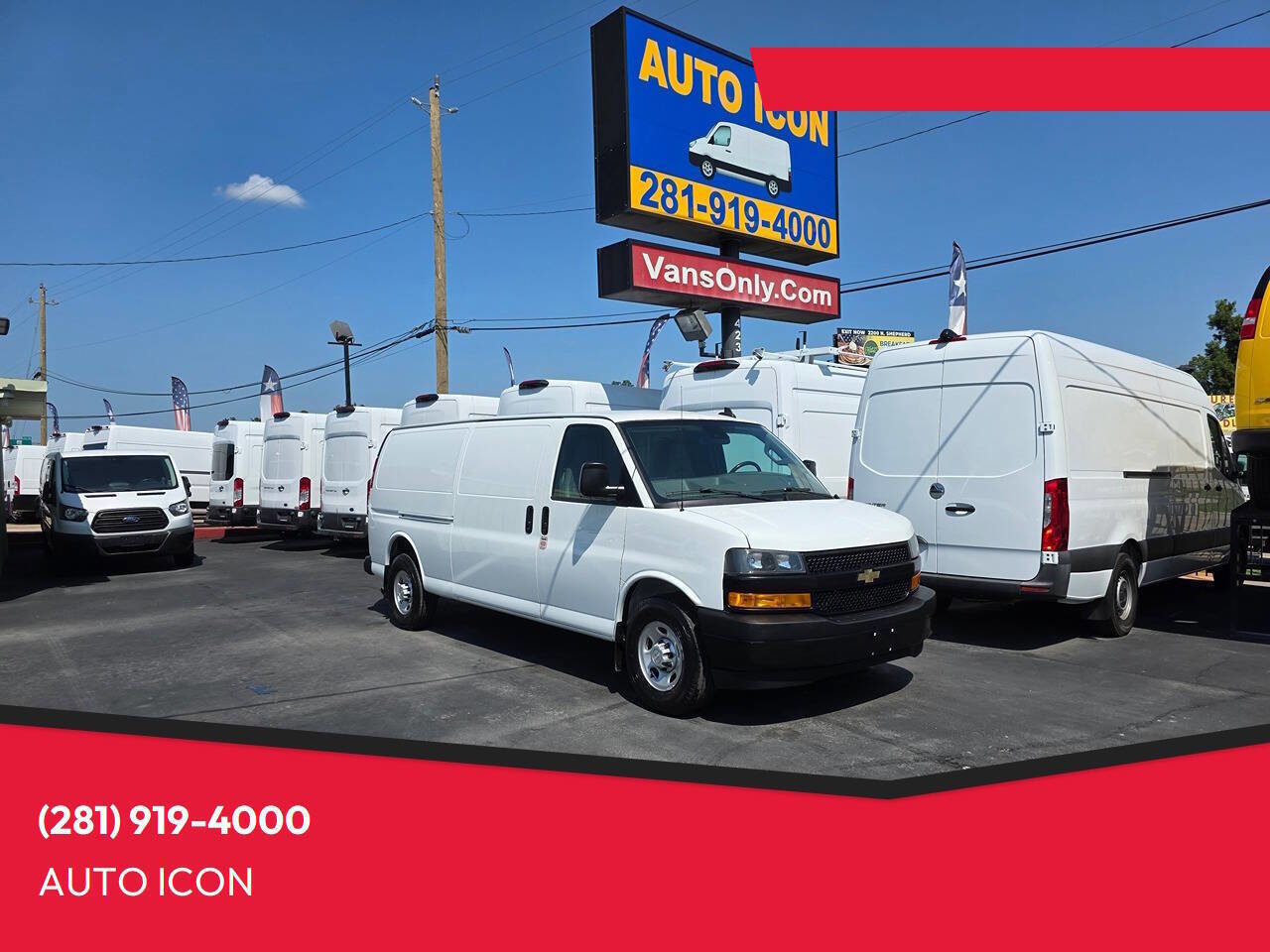 Used 2019 Chevrolet Express 3500 Extended w/ Driver Convenience Package RWD image 1