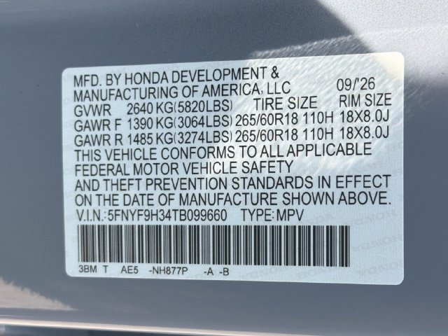 New 2026 Honda Passport RTL image 31
