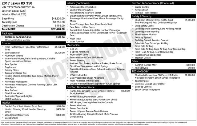 Used 2017 Lexus RX 350 350 w/ Premium Package image 5