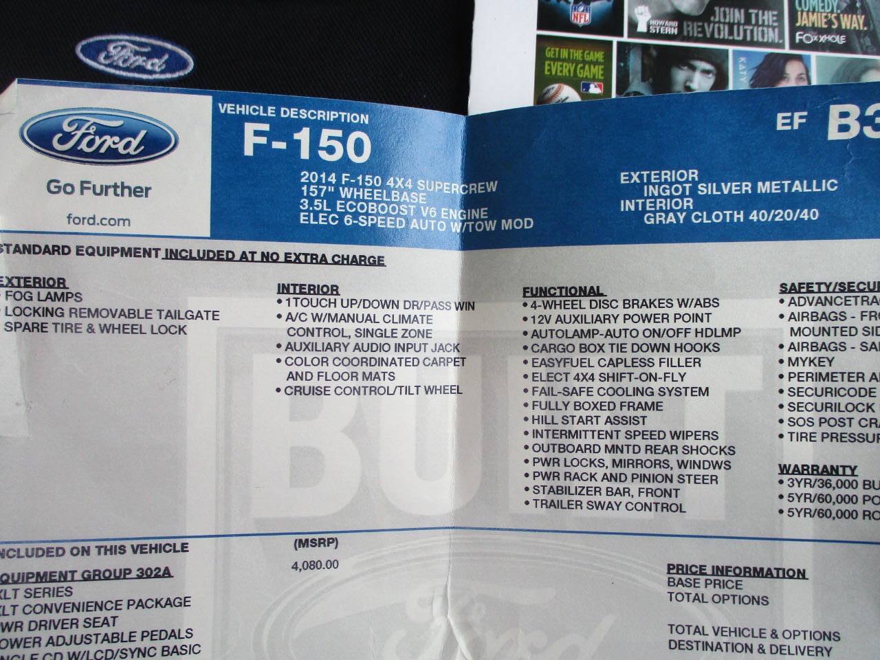 Used 2014 Ford F150 XLT w/ Equipment Group 302A Luxury AWD/4WD image 30