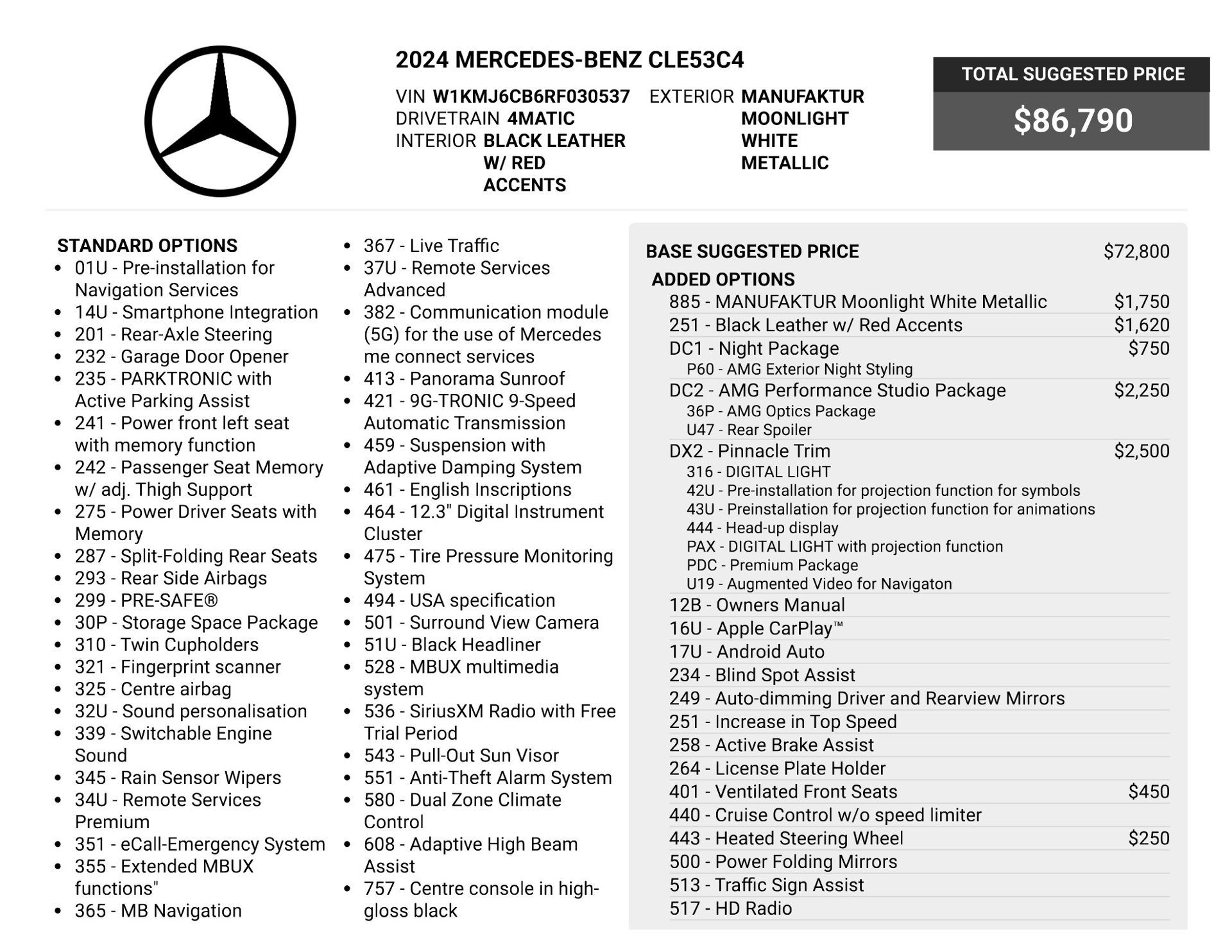 Used 2024 Mercedes-Benz CLE 53 AMG 4MATIC image 81