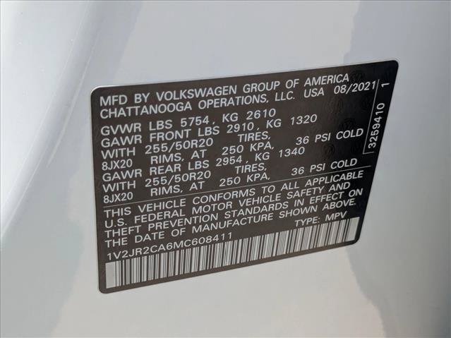 Used 2021 Volkswagen Atlas SE w/ Panoramic Sunroof Package FWD image 26