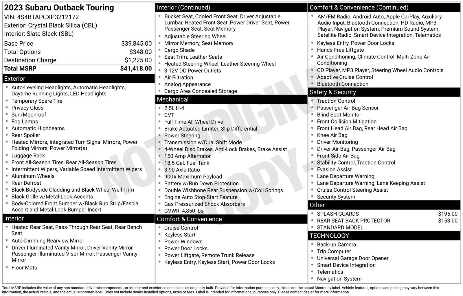 Certified 2023 Subaru Outback Touring image 21